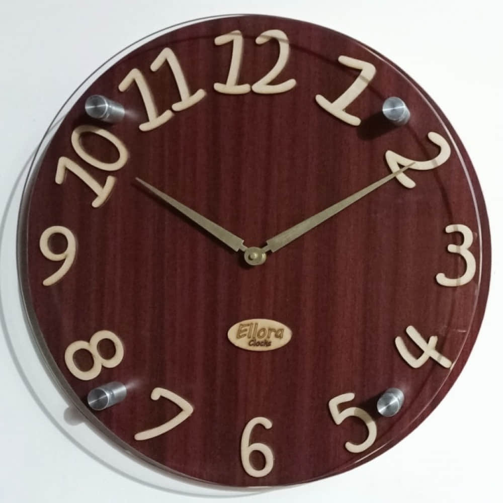 Wooden Simple Glass Clock - photo