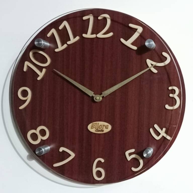 Wooden Simple Glass Clock