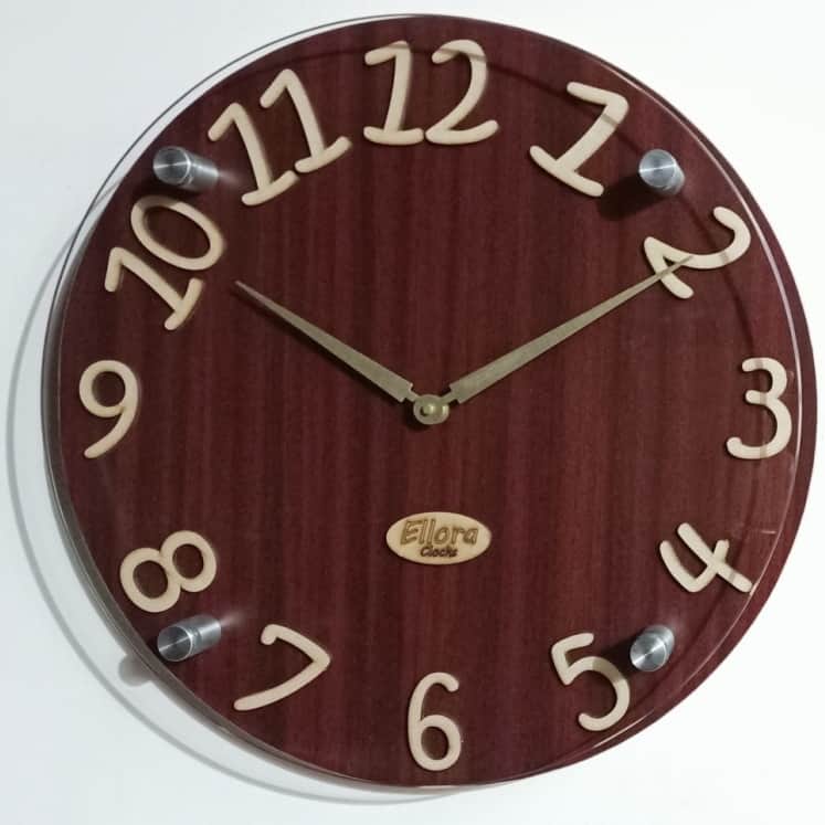 Wooden Simple Glass Clock - top_view