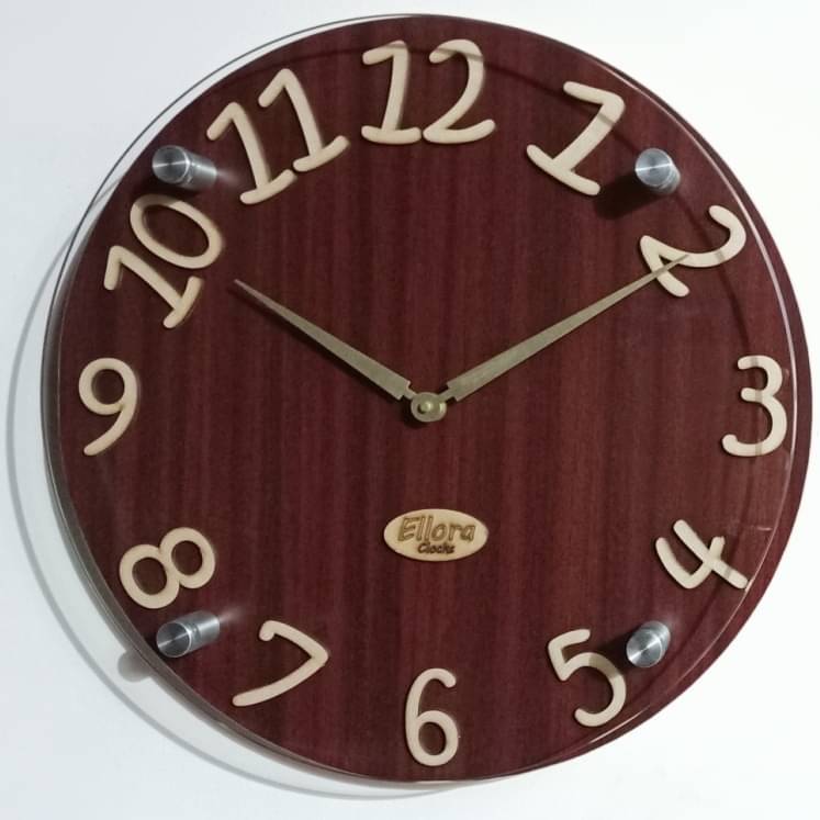 Wooden Simple Glass Clock