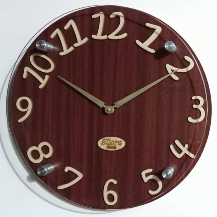 Wooden Simple Glass Clock