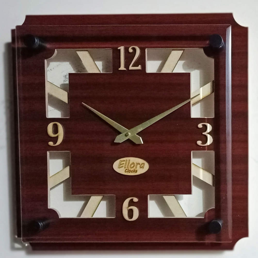 Wooden Sticks Numbers Glass Clock - photo