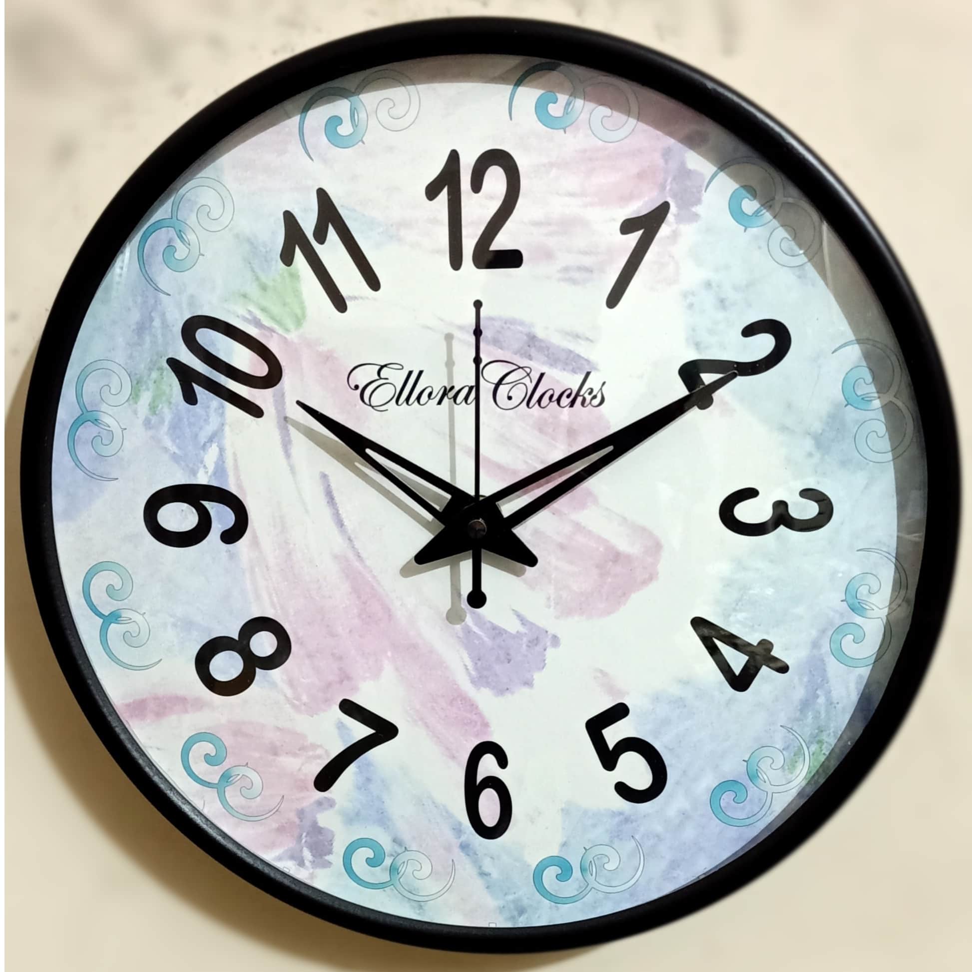 Metal Framed Round Clock - top_view