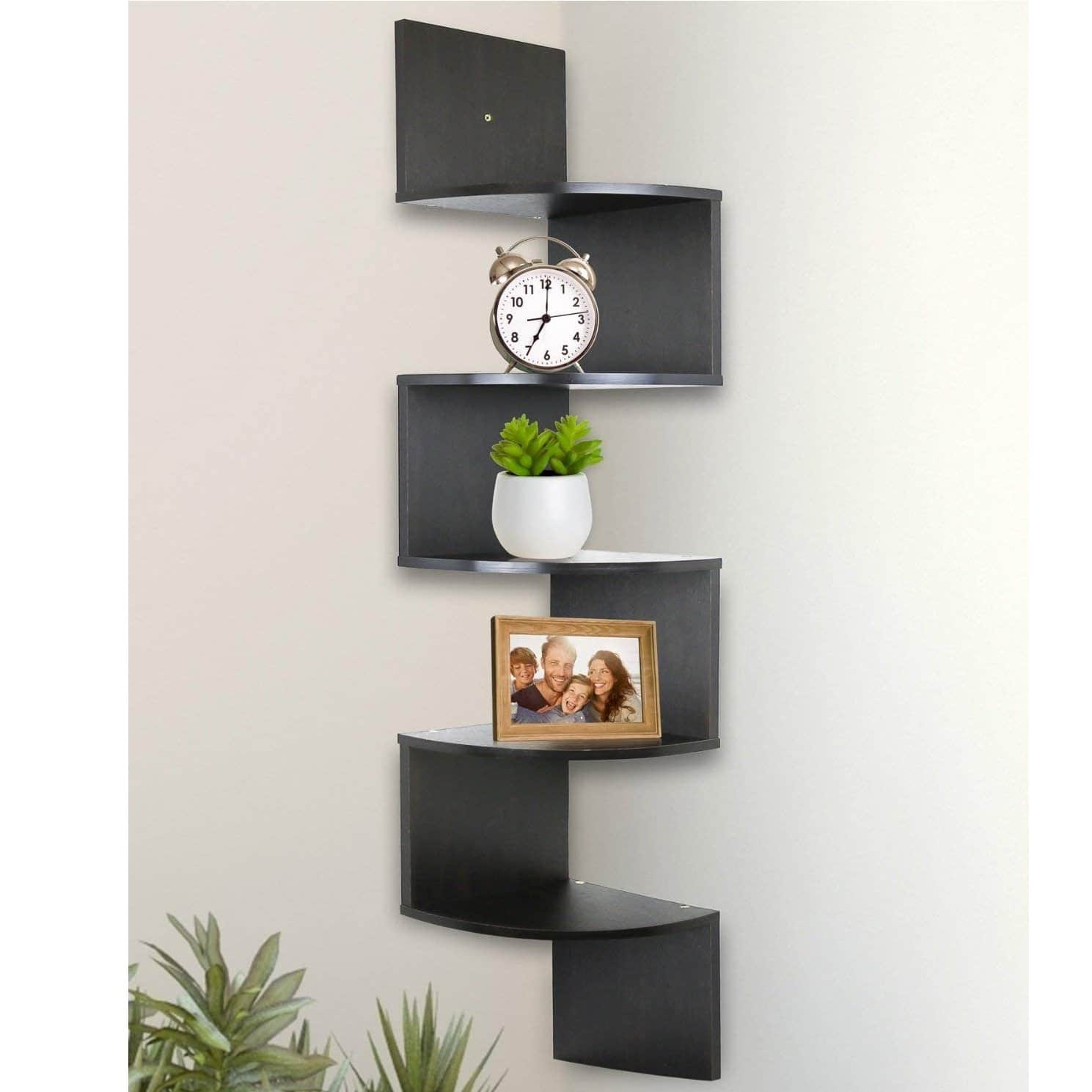 Tahoe Wall Mount Corner Shelves (Black)