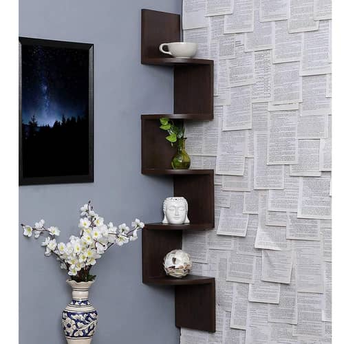 Tahoe Wall Mount Corner Shelves (Black)