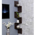 Tahoe Wall Mount Corner Shelves (Black) - front_view