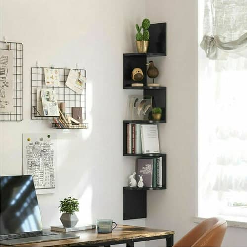 Tahoe Wall Mount Corner Shelves (Black)