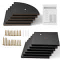 Tahoe Wall Mount Corner Shelves (Black) - left_view