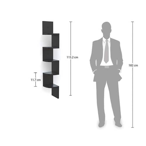 Tahoe Wall Mount Corner Shelves (Black)