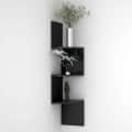 Sacramento Multipurpose Corner Wall Shelf (Black) - photo