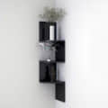 Sacramento Multipurpose Corner Wall Shelf (Black) - top_view