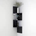 Sacramento Multipurpose Corner Wall Shelf (Black) - rear_view