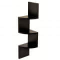 Sacramento Multipurpose Corner Wall Shelf (Black) - left_view