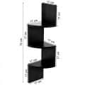 Sacramento Multipurpose Corner Wall Shelf (Black) - right_view