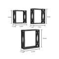 Square Cube Floating Wall Shelves (Set of 3 Black) - left_view