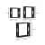 Square Cube Floating Wall Shelves (Set of 3 Black) - left_view