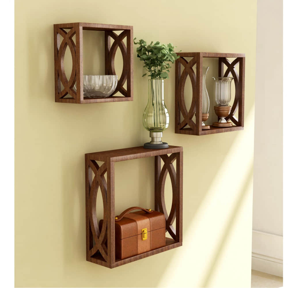Andes Square Shape Book Shelves (Brown) - photo