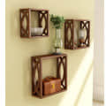 Andes Square Shape Book Shelves (Brown) - photo