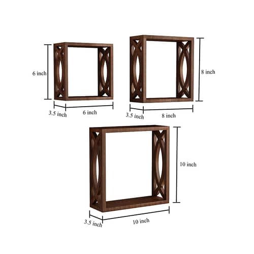 Andes Square Shape Book Shelves (Brown)