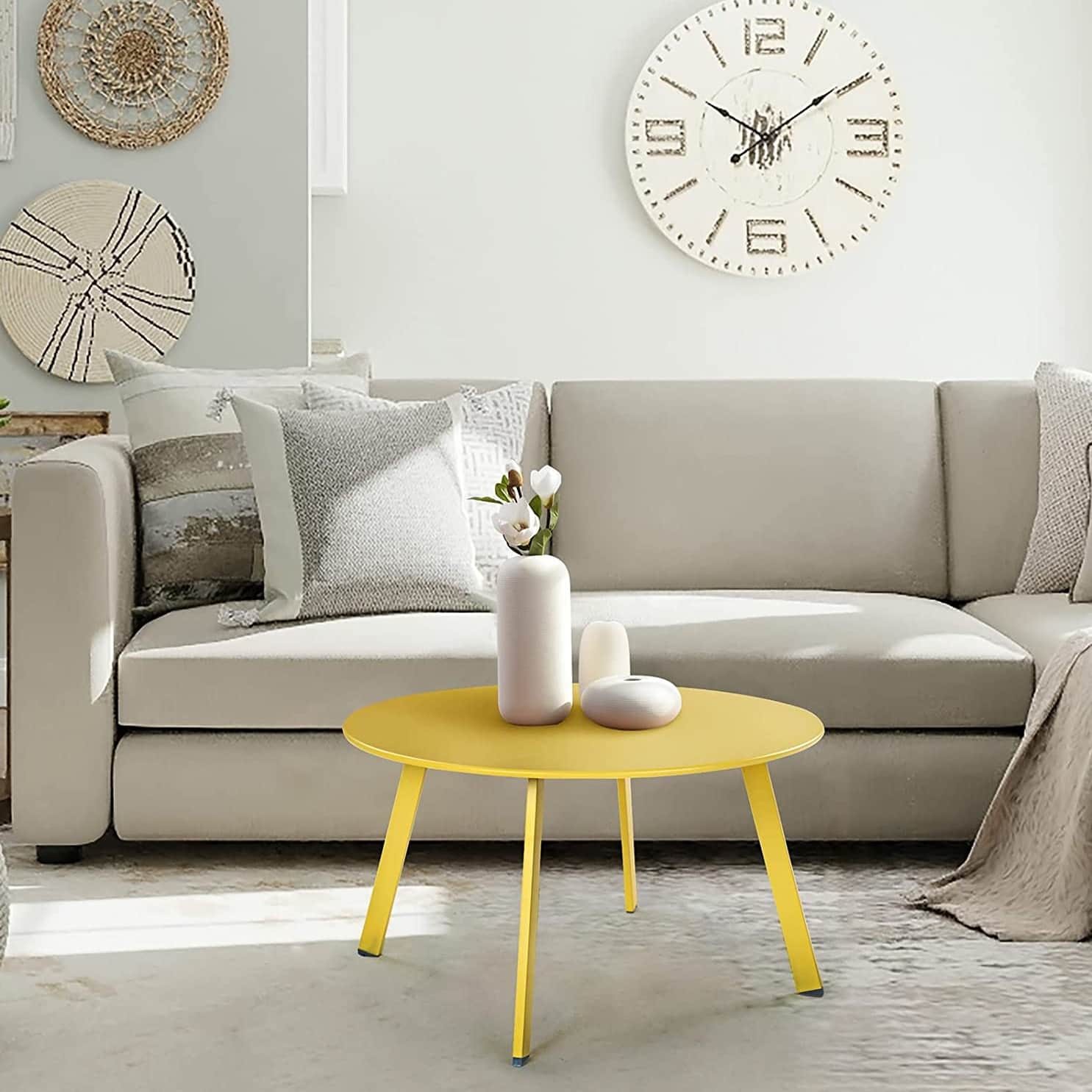 Modern Wooden Small Coffee Table - rear_view