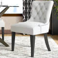 Modern Dining Chair With Button Nailed Trim - photo