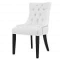 Modern Dining Chair With Button Nailed Trim - front_view