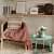 Modern Round Wooden Small Coffee Table (Mint Green) - top_view