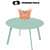 Modern Round Wooden Small Coffee Table (Mint Green) - left_view