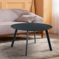 Yoho Modern Round Coffee Table (Black) - front_view