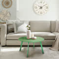 Modern Wooden Small Coffee Table  (Pea Green) - left_view
