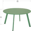 Modern Wooden Small Coffee Table  (Pea Green) - bottom_view