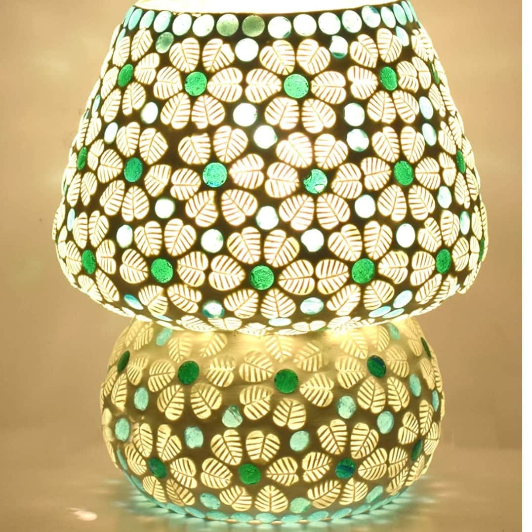 Glass Beads Handmade Table lamp - front_view