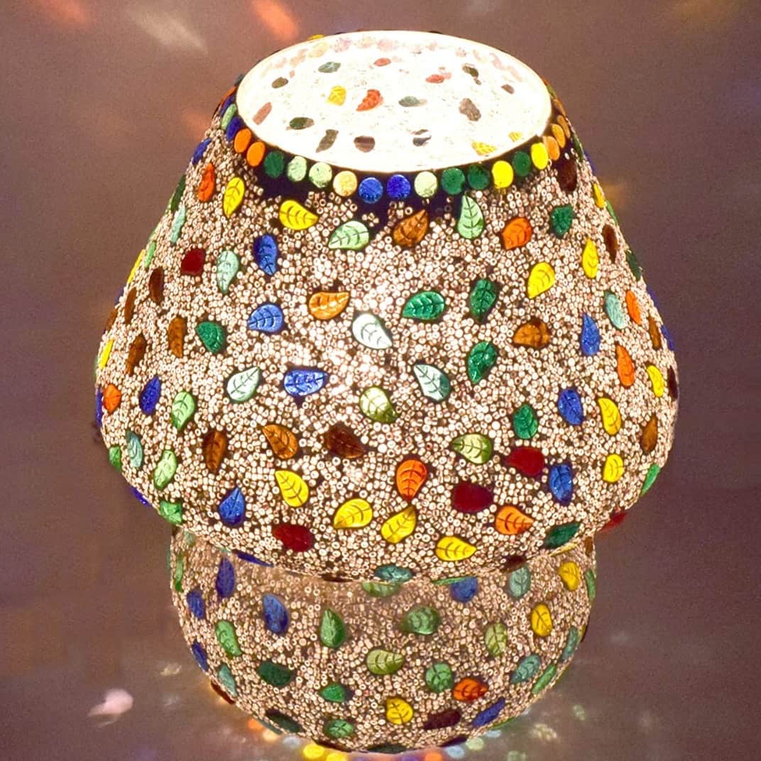 Mosaic Glass Table Lamp - rear_view