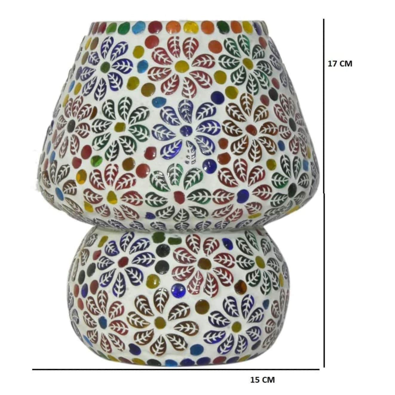 Mosaic Glass Table Lamp - front_view