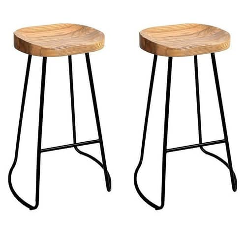 Set of 2 Saddle Bar Stool  (30 INCH)