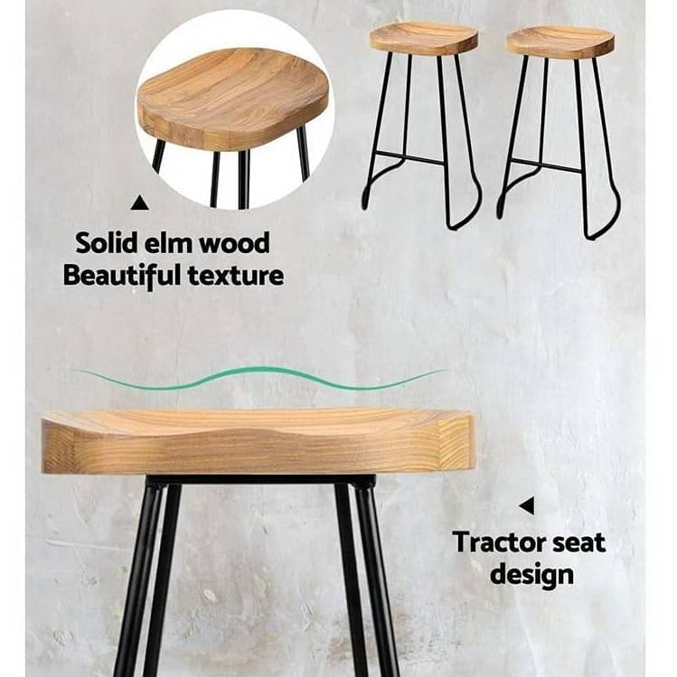 Set of 2 Saddle Bar Stool  (30 INCH)