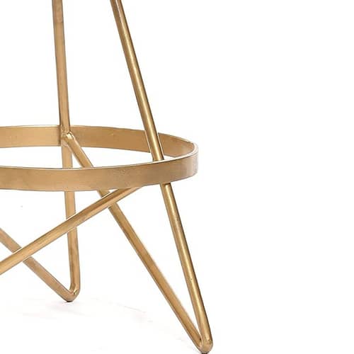 Round Bar Stool (Gold Metal | Chestnut)