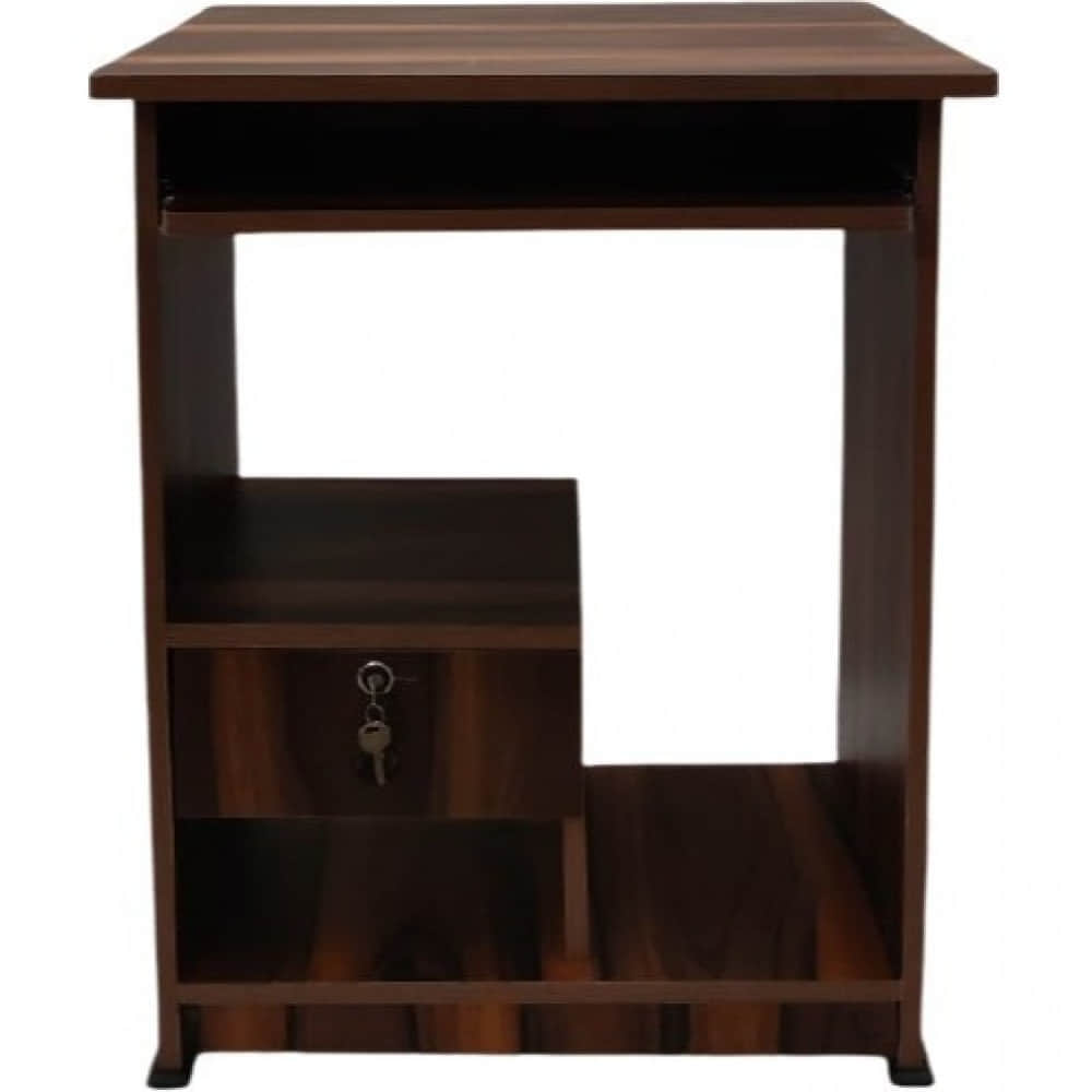 Computer Table (Finish Color - Walnut, Pre-assembled) - photo