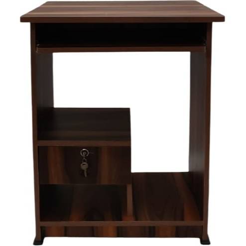 Computer Table (Finish Color - Walnut, Pre-assembled)