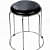 Stainless Steel Bar Stool (Black) - top_view