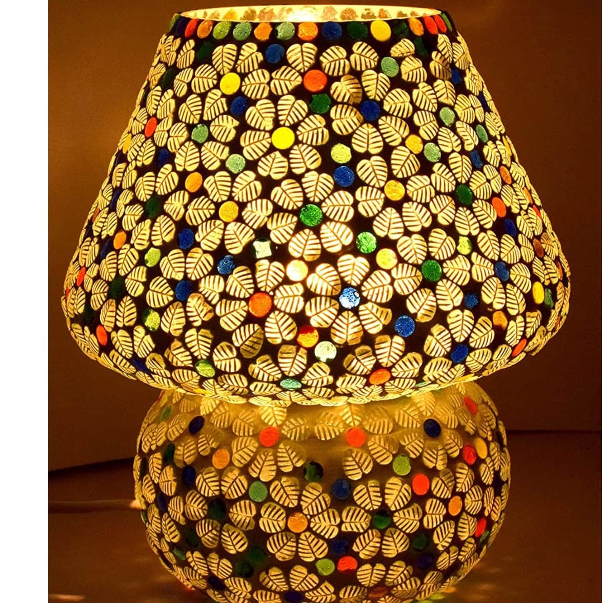 Mushroom Shape Multicolor Table lamp - rear_view