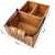 Wooden Hand Carved Caddy Tissue And Utensils Holder 3 Partition - top_view