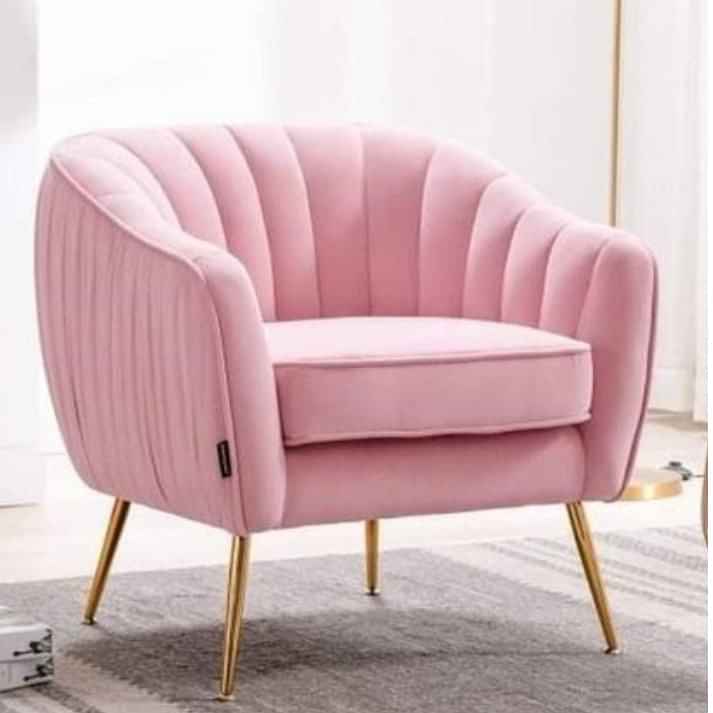 Designer Lounge Chair in Velvet - photo