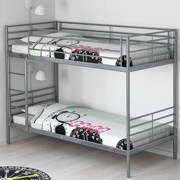Crater Metal Bunk Bed (Grey)