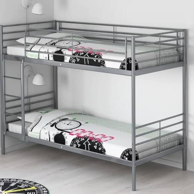 Crater Metal Bunk Bed (Grey)
