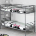 Crater Metal Bunk Bed (Grey) - rear_view