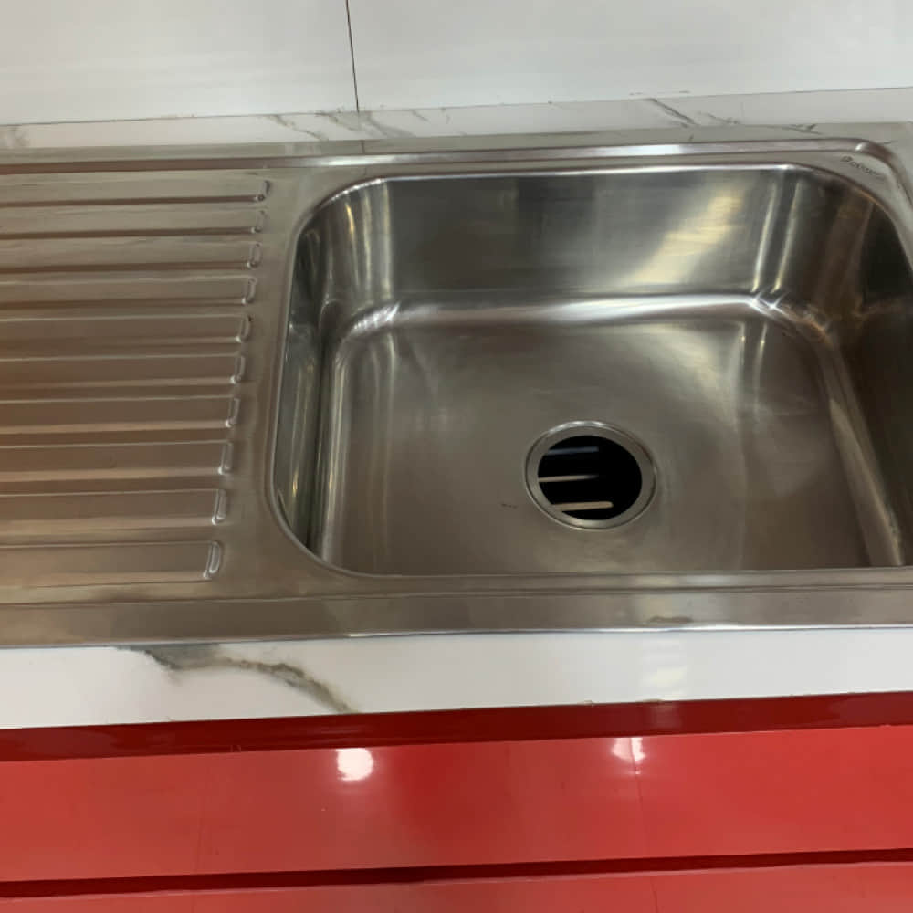 Stainless Steel Single Bowl Kitchen Sink With Drain Board - photo