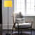 Sanded Edge Black Color Metal Table Lamp with Yellow Shade - photo
