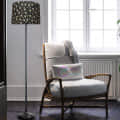 Star Drum Lamp Shade  Floor Lamp With Black And White Colour - front_view