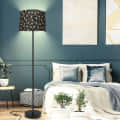 Star Drum Lamp Shade  Floor Lamp With Black And White Colour - top_view
